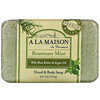A La Maison de Provence, Мыло для рук и тела, розмарин и мята, 250 г (8,8 унции)