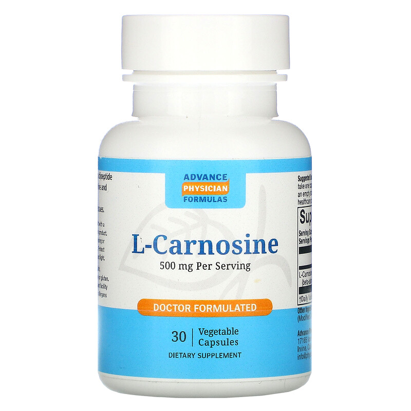 Advance Physician Formulas, L-карнозин, 500 мг, 30 капсул - iHerb