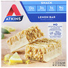 Atkins, Лимонный батончик, 5 батончиков, весом 40 г (1,41 унции) каждый