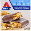 Atkins, Снек, карамельно-шоколадный батончик с арахисом и нугой, 5 батончиков, по 1,6 унции (44 г) каждый