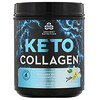 Dr. Axe / Ancient Nutrition, Keto Collagen, протеин с коллагеном + кокосовые среднецепочечные триглицериды, ваниль, 415 г (14,6 унции)