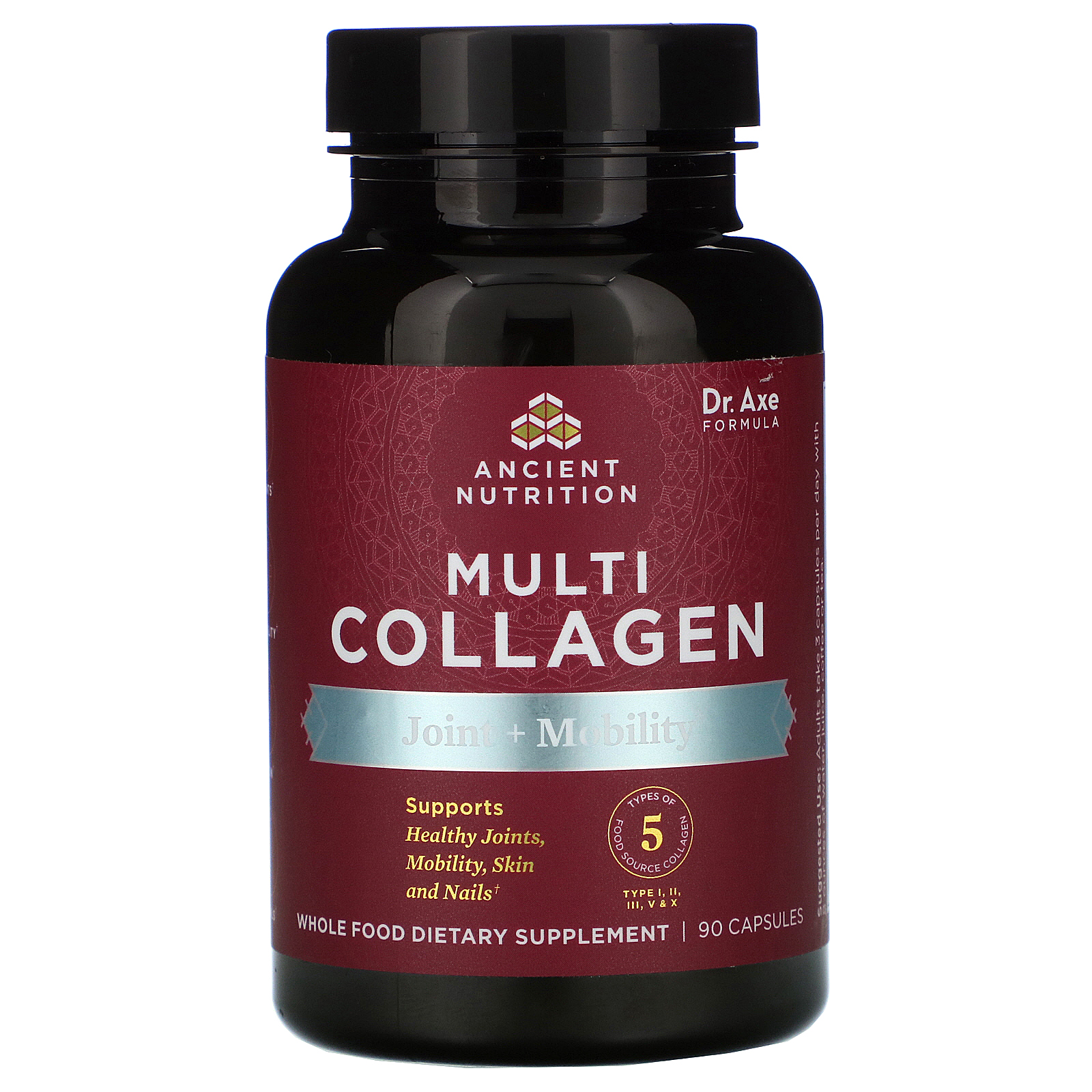 Dr. Axe / Ancient Nutrition, Multi Collagen, Joint + Mobility, 90