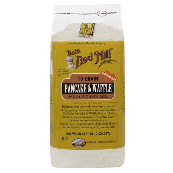 Bob's Red Mill, 10 Grain Pancake & Waffle Mix, Whole Grain, 26 oz (737