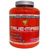 BSN, True-Mass, ультрапремиальная матрица из премиум-белка и углеводов, клубничный молочный коктейль, 5,82 фунта (2,64 кг)