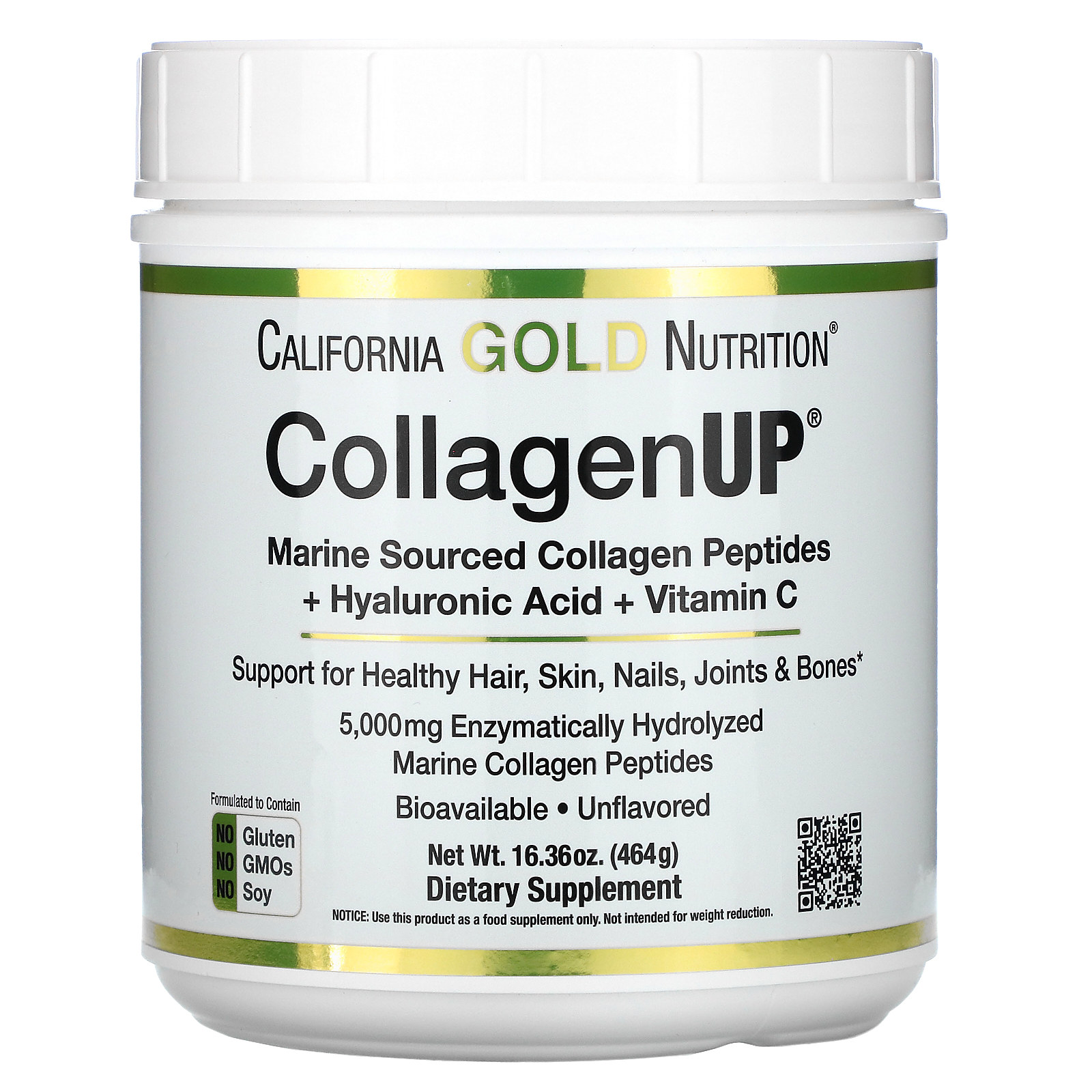 California Gold Nutrition, CollagenUP, морской гидролизованный коллаген ...