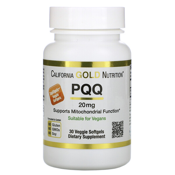 California Gold Nutrition, Пирролохинолинхинон, 20 мг, 30 растительных капсул