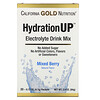 California Gold Nutrition, HydrationUP, смесь для приготовления электролитического напитка, ягодный микс, 20 пакетиков, 4,7 г (0,17 унции) в каждом