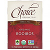 Choice Organic Teas, Herbal Tea, Organic Rooibos, Caffeine-Free, 16 Tea Bags, 1.12 oz (32 g)