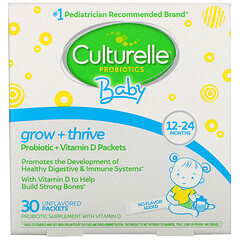 Culturelle, пробиотики, для детей, «Рост и развитие», пробиотики + витамин D в пакетиках, от 12 до 24 месяцев, 30 порционных пакетиков