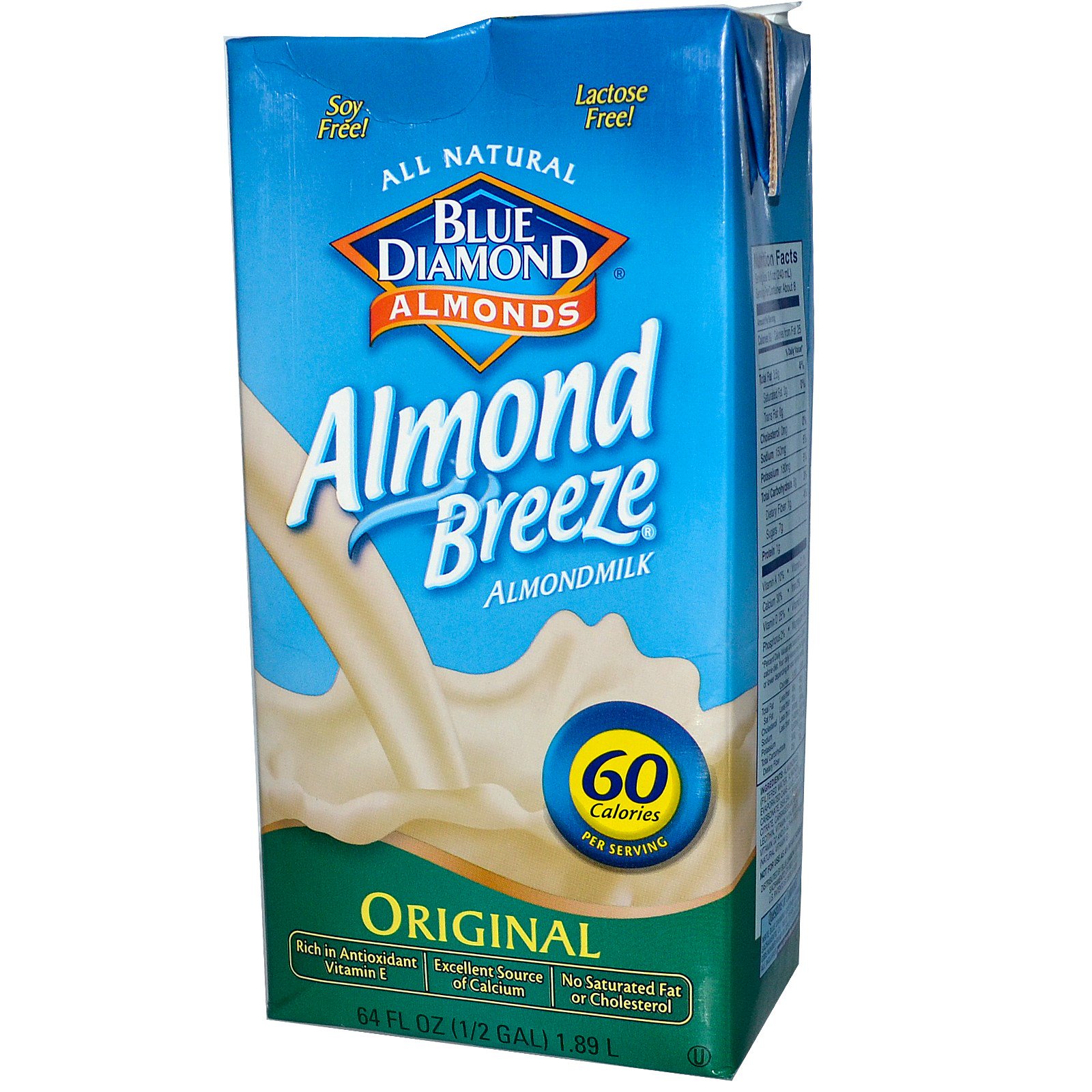 Blue Diamond, Almond Breeze, Almond Milk, Original, 64 fl oz (1.89 L