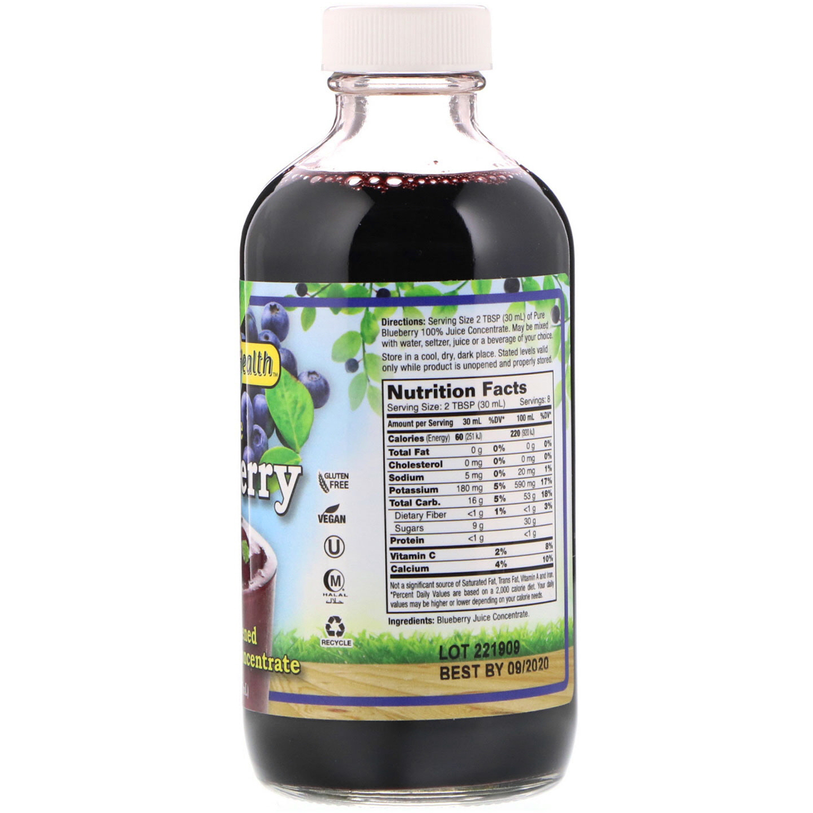 Dynamic Health Laboratories, Pure Blueberry, 100 Juice Concentrate