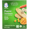 Gerber, Органические грызунки, вафли для мягкого прорезывания зубов, старше 7 месяцев, манго, банан и морковь, 24 шт., 48 г (1,7 унции)