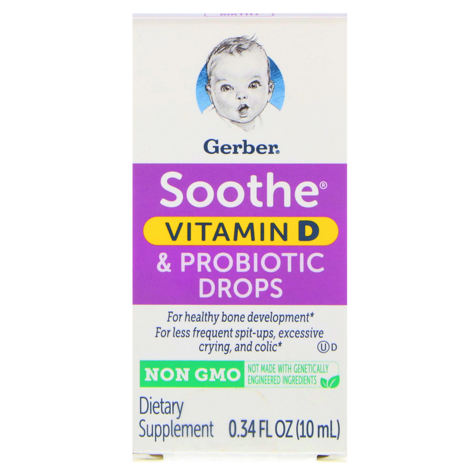 gerber soothe probiotic drops vitamin d