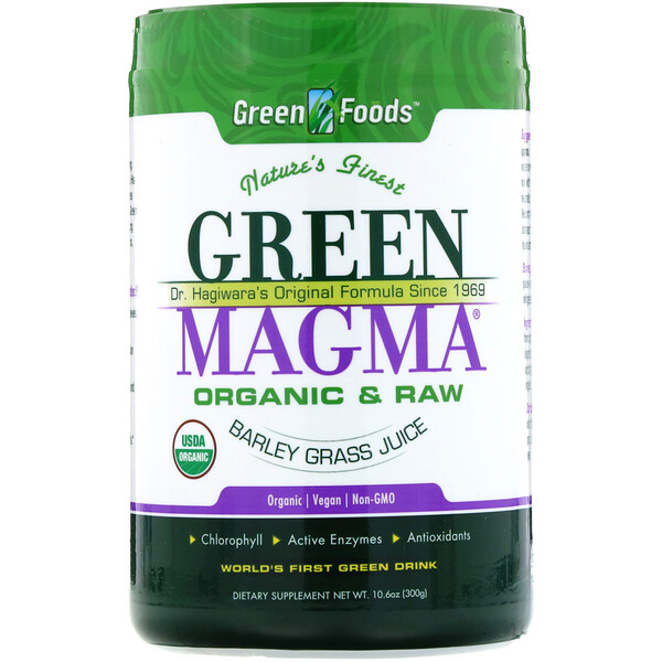 Green Foods , Green Magma, Сок ячменя, 10,6 унций (300 г)