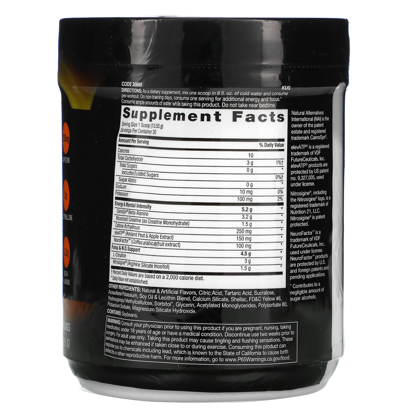 GNC Beyond Raw, LIT, Clinically Dosed PreWorkout, Orange