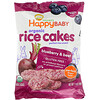 Happy Family Organics, Органические рисовые хлебцы, перекус из воздушного риса, голубика и свекла, 40 г (1,4 унции)
