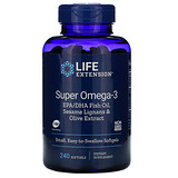 Life Extension, Super Omega-3 EPA/DHA Fish Oil, Sesame Lignans & Olive Extract, 120 Softgels - iHerb