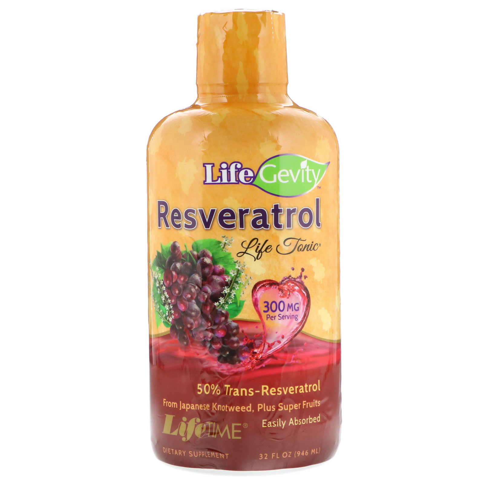 LifeTime Vitamins, LifeGevity Resveratrol Life Tonic, 32 fl oz (946 ml