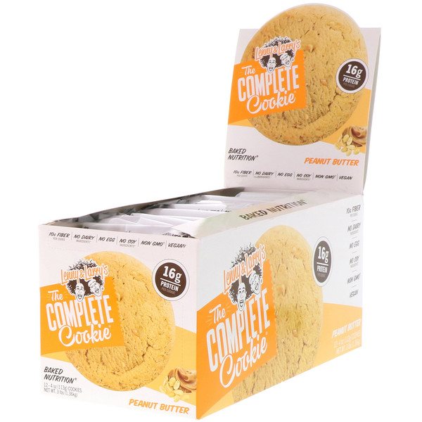 Lenny & Larry's, The COMPLETE Cookie, Peanut Butter, 12 ...