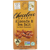 Chocolove, Миндаль с морской солью в темном шоколаде, 55% какао, 90 г (3,2 унции)