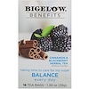 Bigelow, Benefits, Баланс, травяной чай с черникой и корицей, 18 чайных пакетиков, 1,39 унц. (39 г)