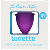 Lunette, Многоразовая менструальная чашечка, модель 1, для легких и нормальных выделений, фиолетовая, 1 чашечка