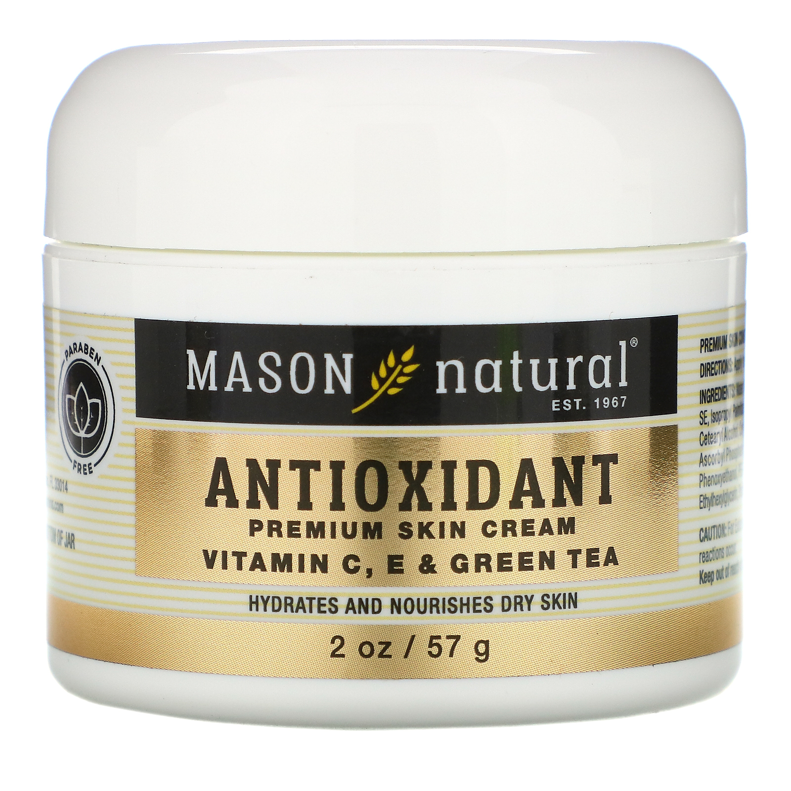 Mason Natural, Antioxidant Premium Skin Cream, Vitamin C, E & Green Tea