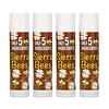 Sierra Bees, Органические бальзамы для губ, кокос, 4 шт. в упаковке, 4,25 г (0,15 унции) каждый