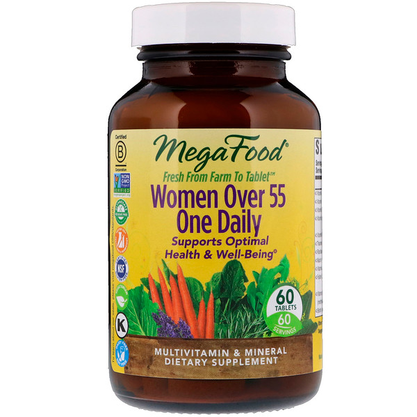 MegaFood, One Daily, Multivitamin & Mineral, Women Over 55, 60 Tablets