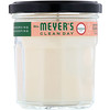 Mrs. Meyers Clean Day, Ароматизированная соевая свеча, с запахом герани, 204 г