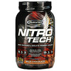 Muscletech, Nitro Tech, сывороточный изолят + рост сухой мышечной массы, вкус молочного шоколада, 907 г (2 фунта)