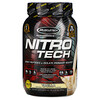 Muscletech, Nitro Tech, сывороточный изолят + смесь для роста сухой мышечной массы, ванильный вкус, 907 г (2 фунта)