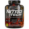 Muscletech, NitroTech, основной источник пептидов и изолятов сывороточного белка, молочный шоколад, 1,81 кг (4,00 фунта)
