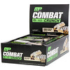 MusclePharm, Combat Crunch, двойная начинка с песочным тестом, 12 батончиков по 2,22 унц. (63 г)