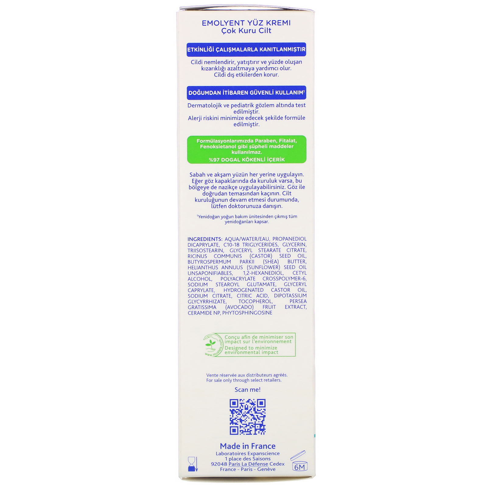 mustela stelatopia emollient face cream 40 ml