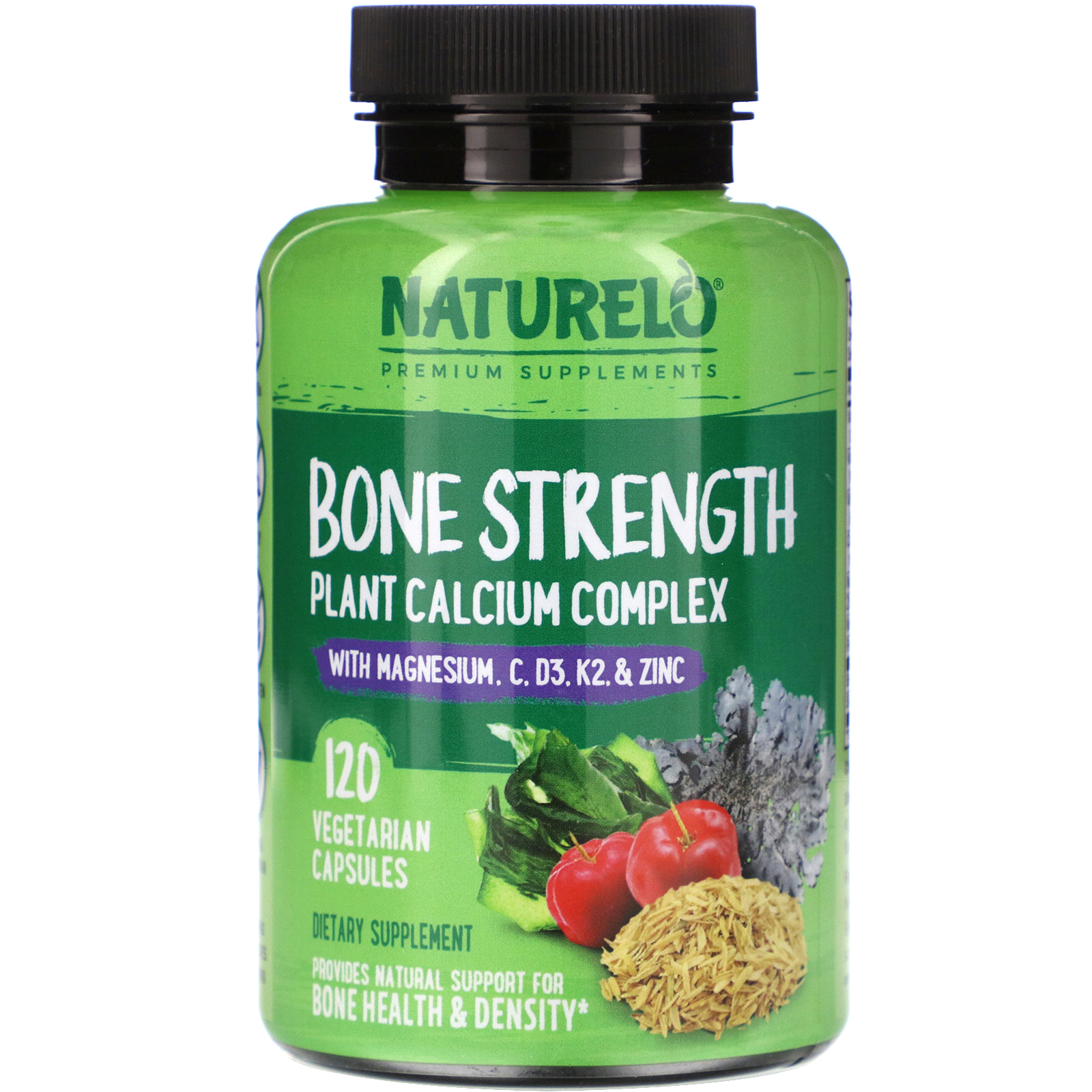 NATURELO, Bone Strength, PlantBased Calcium Complex, 120 Vegetarian Capsules iHerb