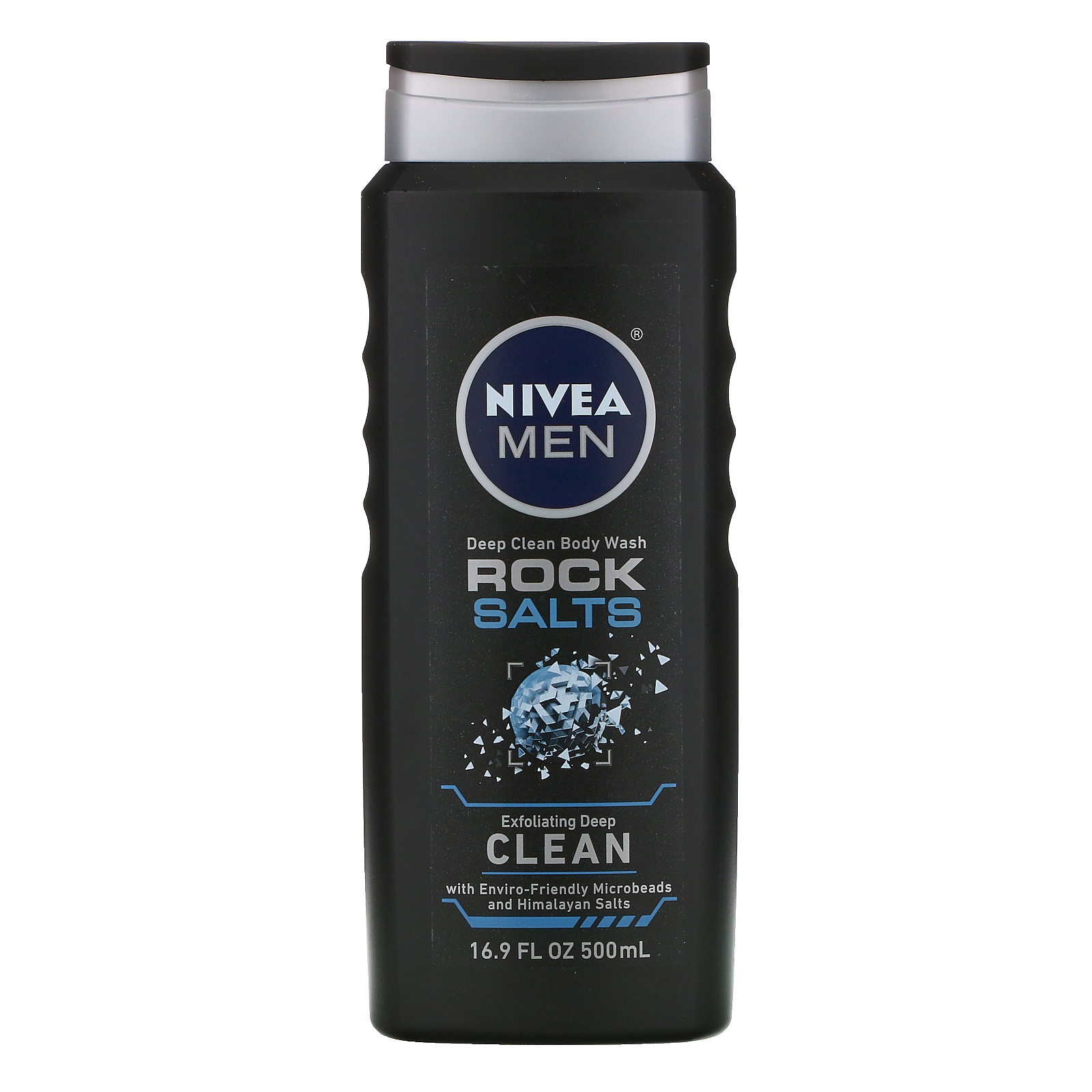Nivea, Men, Deep Clean Body Wash, Rock Salts, 16.9 fl oz (500 ml) iHerb