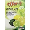 Now Foods, Effer-C, шипучий напиток, лимон-лайм, 30 пакетиков, (7,5 г) каждый