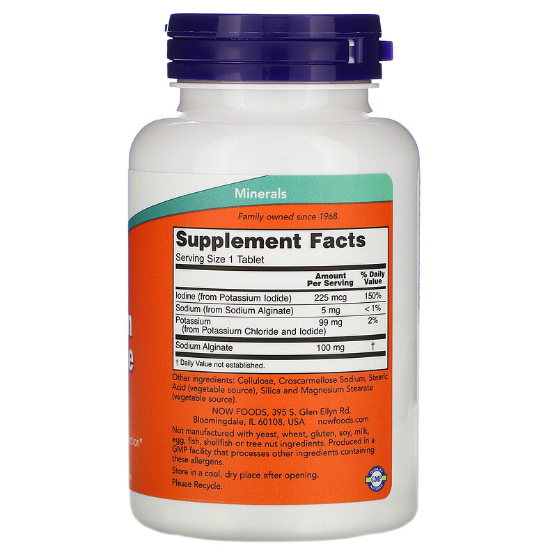 Now Foods, Калий плюс йод, 180 таблеток - iHerb