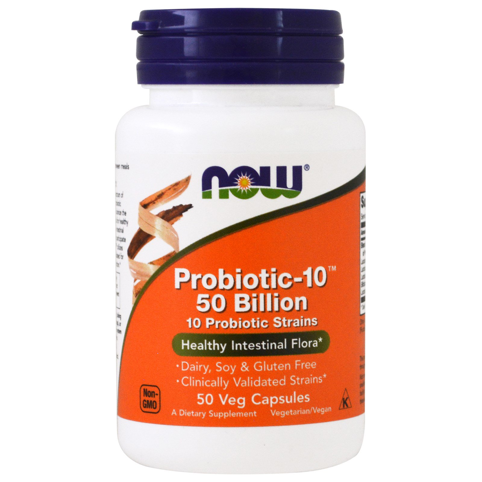 Now Foods, Probiotic-10, 50 млрд, 50 рослинних капсул - iHerb