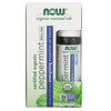 Now Foods, Certified Organic Peppermint Roll-On, 1/3 fl oz (10 ml)