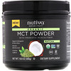 Nutiva, Органические среднецепочечные триглицериды (MCT) в виде порошка, со вкусом матча, 300 г