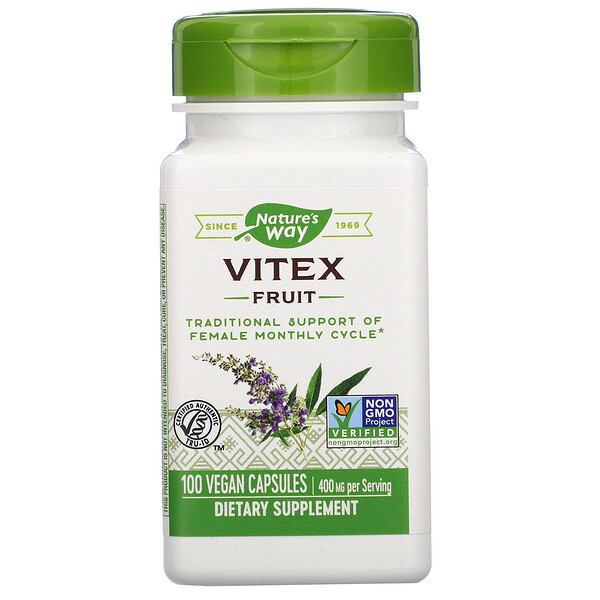 Nature's Way, Vitex Fruit, 400 mg, 100 Vegan Capsules