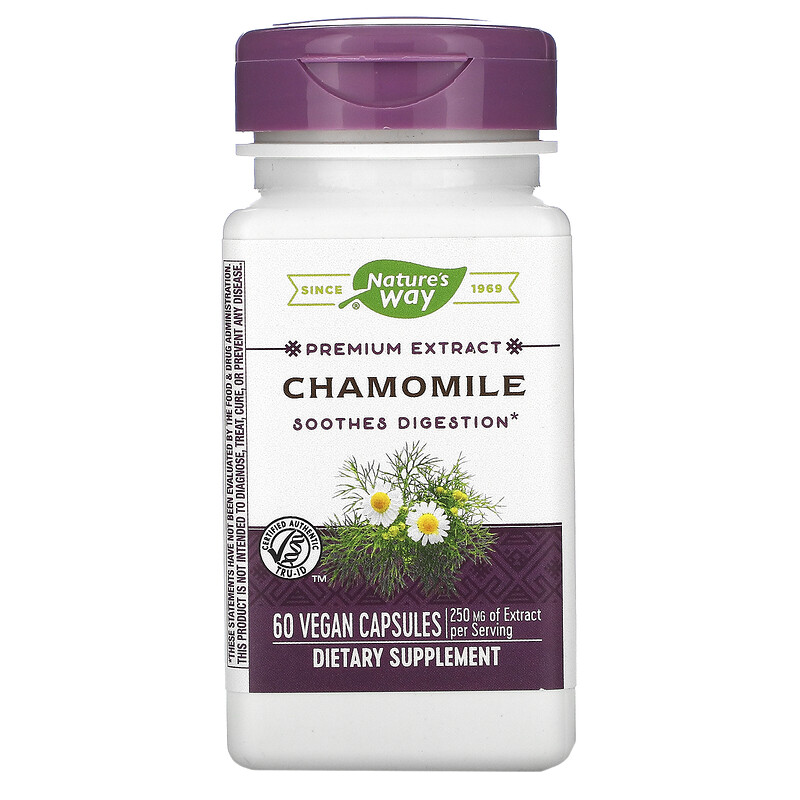 Nature's Way, Chamomile, 250 mg, 60 Vegan Capsules iHerb