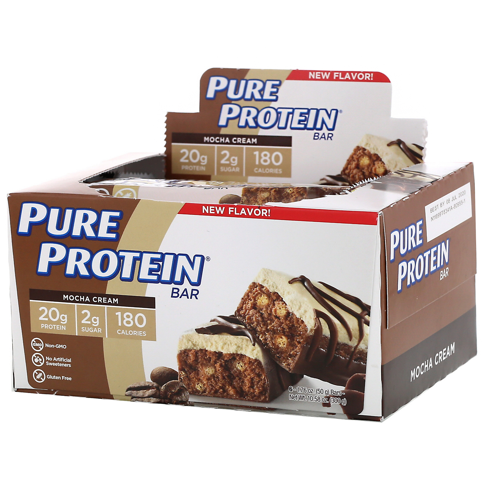 Pure Protein, Батончик с кофейным кремом, 6 батончиков, 50 г (1,76 ...
