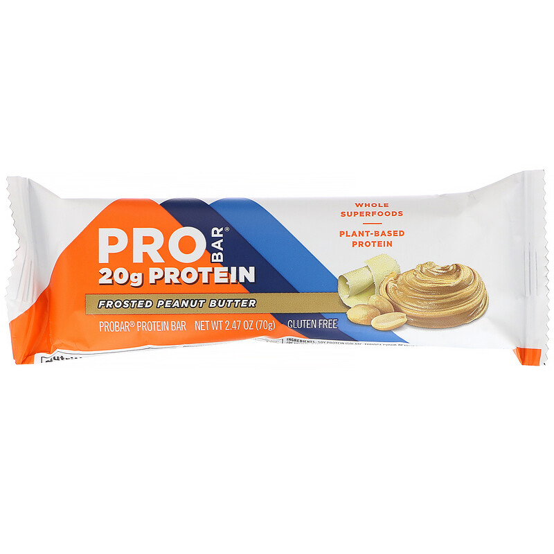 ProBar, Protein Bar, Frosted Peanut Butter, 12 Bars, 2.47 oz (170 g