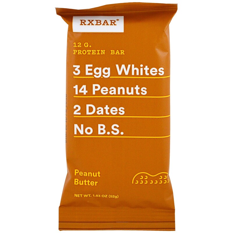RXBAR, Protein Bar, Peanut Butter, 12 Bars, 1.83 oz (52 g) Each iHerb