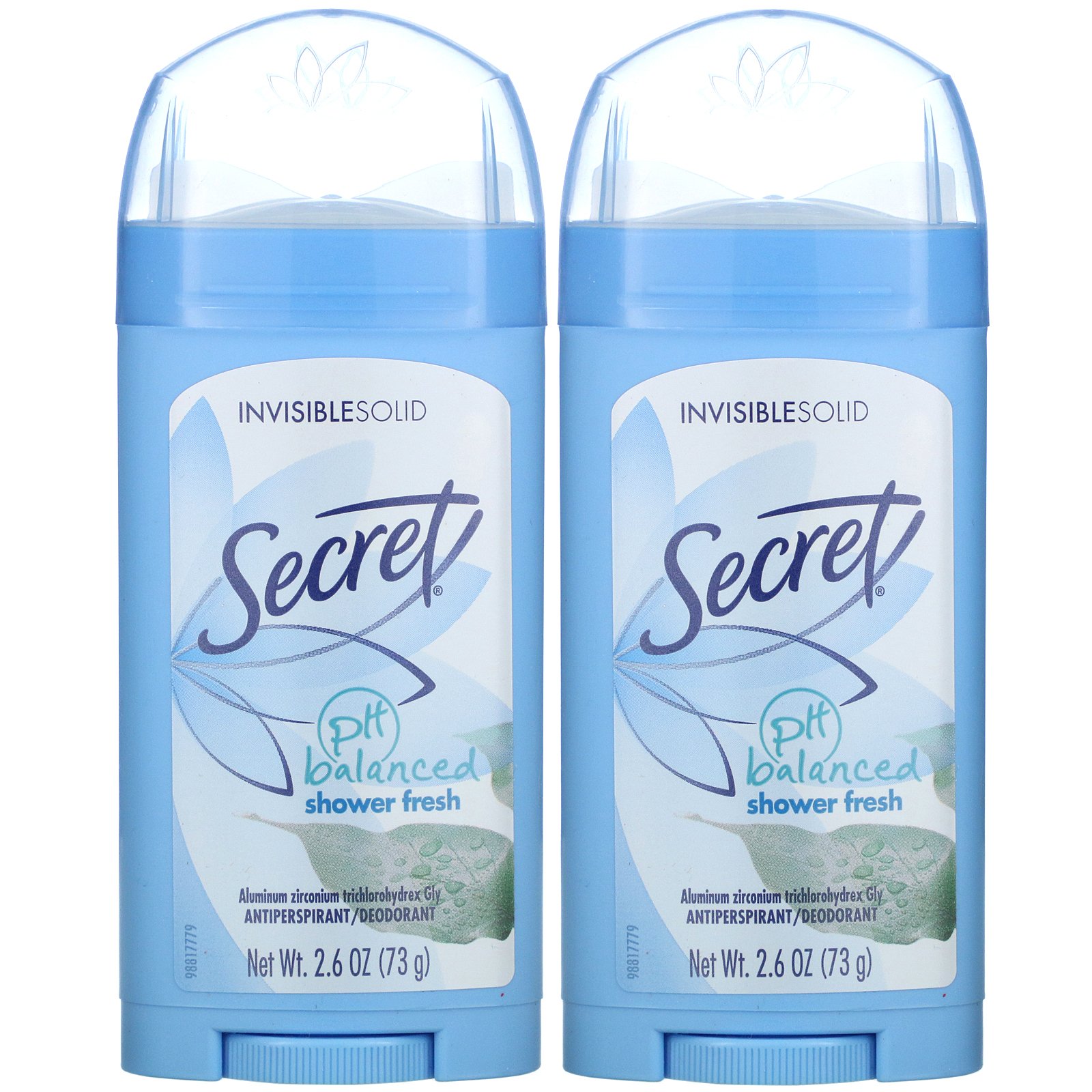 Secret Ph Balanced Antiperspirantdeodorant Invisible Solid Shower Fresh Twin Pack 26 Oz 0057