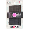 Scunci, Однотонные невидимки No Slip Grip, черные, 50 штук