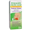 Seagate, Спрей для горла с листом оливы, без вкуса, 1 жидкая унция (30 мл)